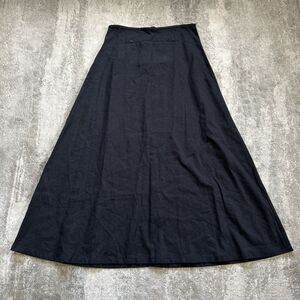 Texture Clothing Skirt Womens Medium Black Long Hemp Maxi USA Minimalist Modest